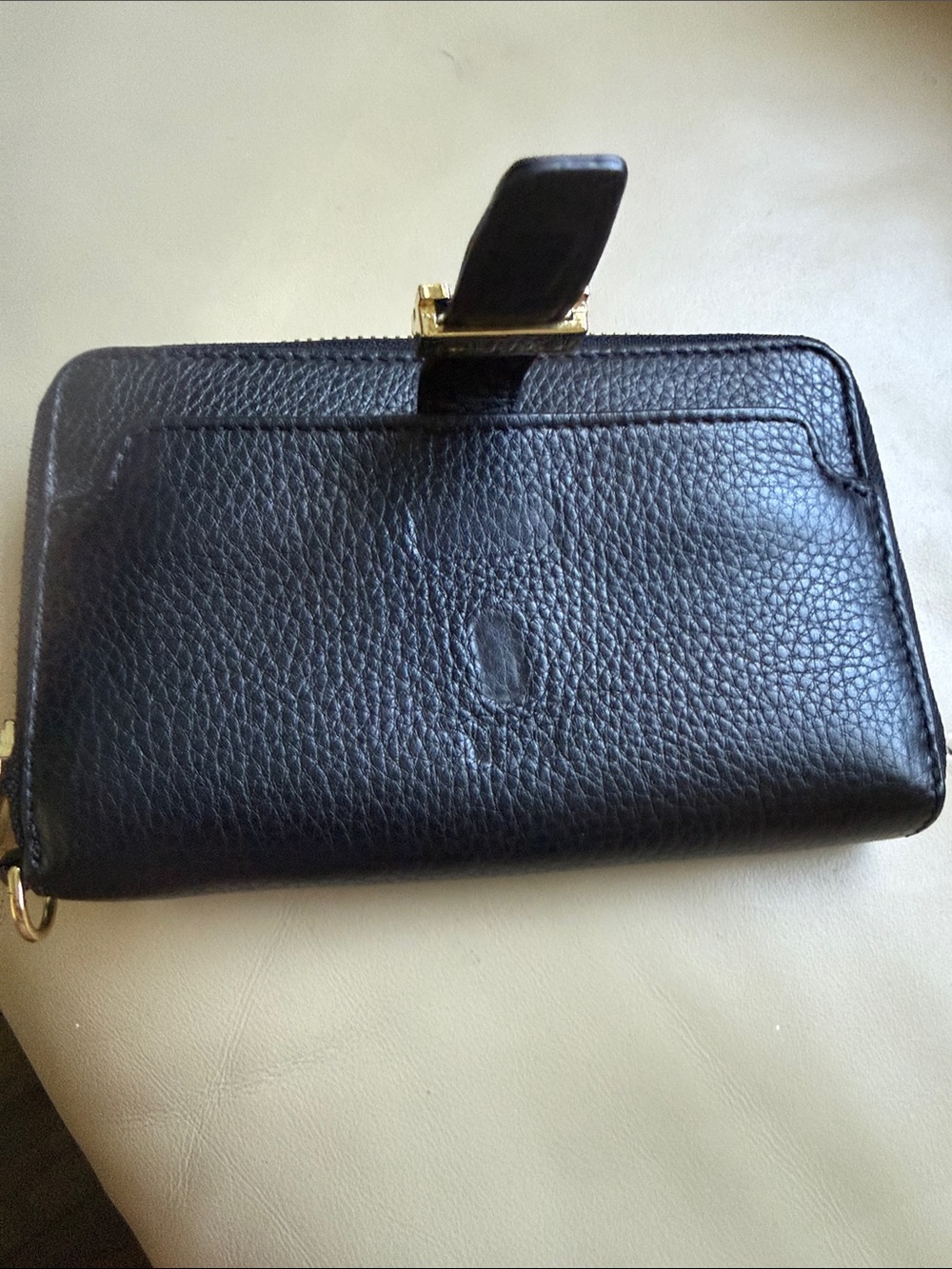 Tory Burch Small Zip-Around Wallet in Pebbled Leather - Picture 3 of 5